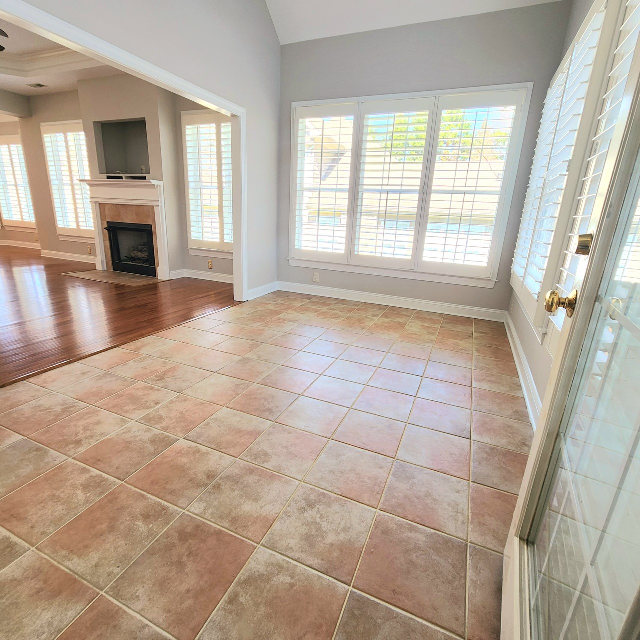 large, sunny and bright sunroom